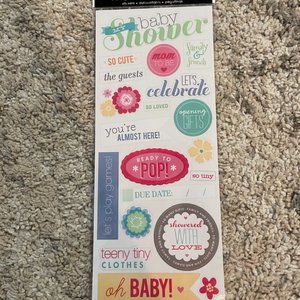 MambiSticks MY BABY SHOWER Scrapbook Stickers